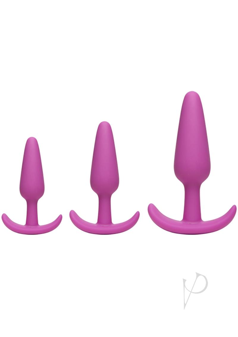 Mood Naughty 1 Trainer Silicone Anal Plug (3 Piece Set) - Pink