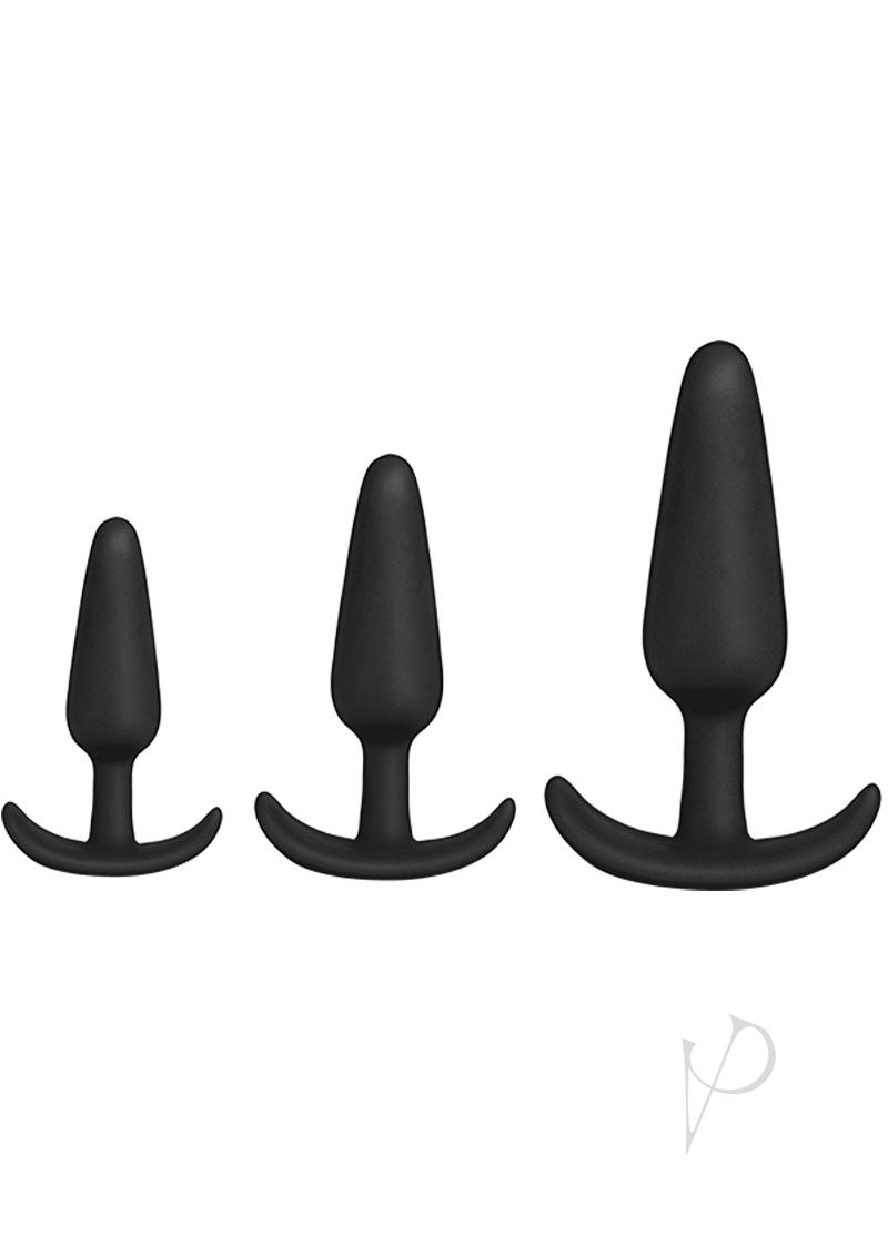 Mood Naughty 1 Trainer Silicone Anal Plug (3 Piece Set) - Black