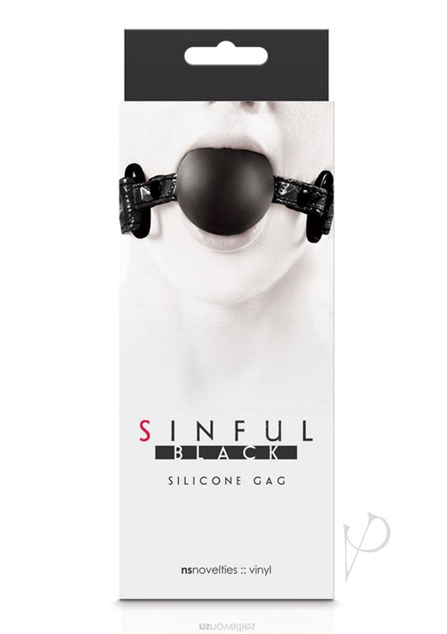 Sinful Silicone Ball Gag - Black