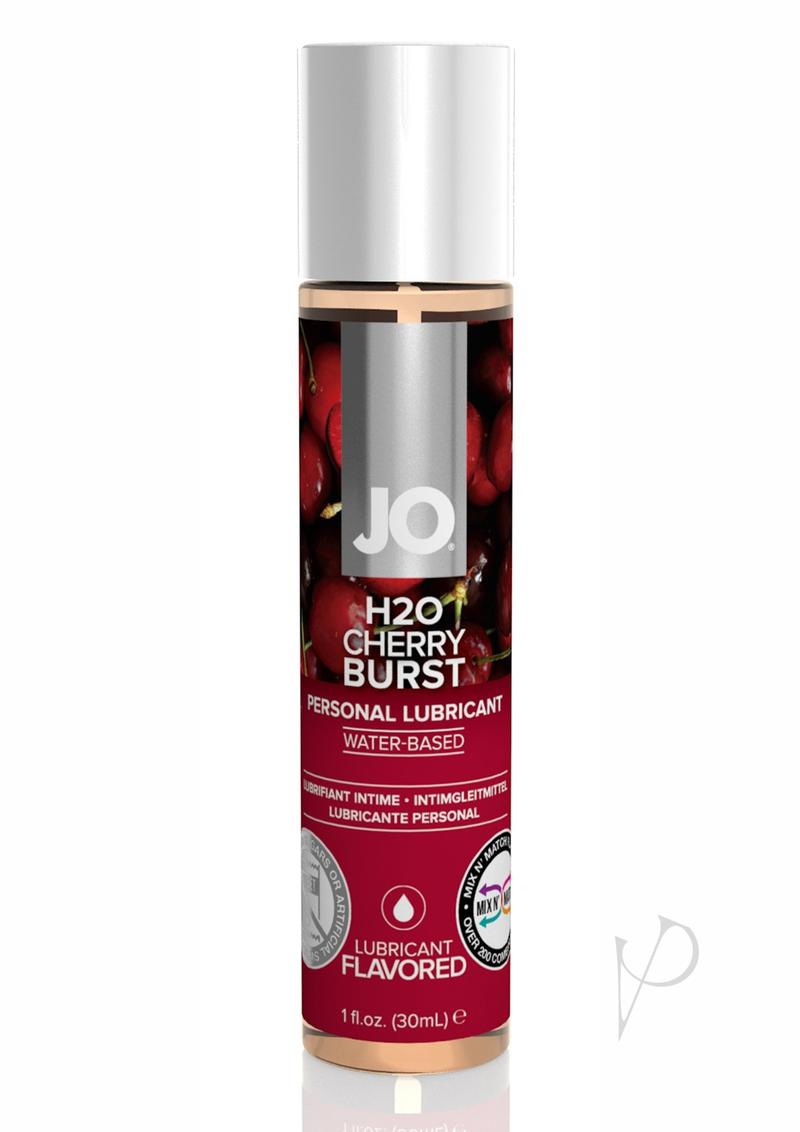 JO H2O Water Based Personal Flavored Lubricant Cherry Burst 1oz