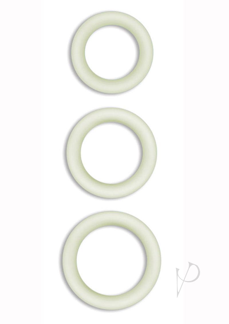 Firefly Halo Medium Silicone Cock Ring Glow In The Dark - Clear