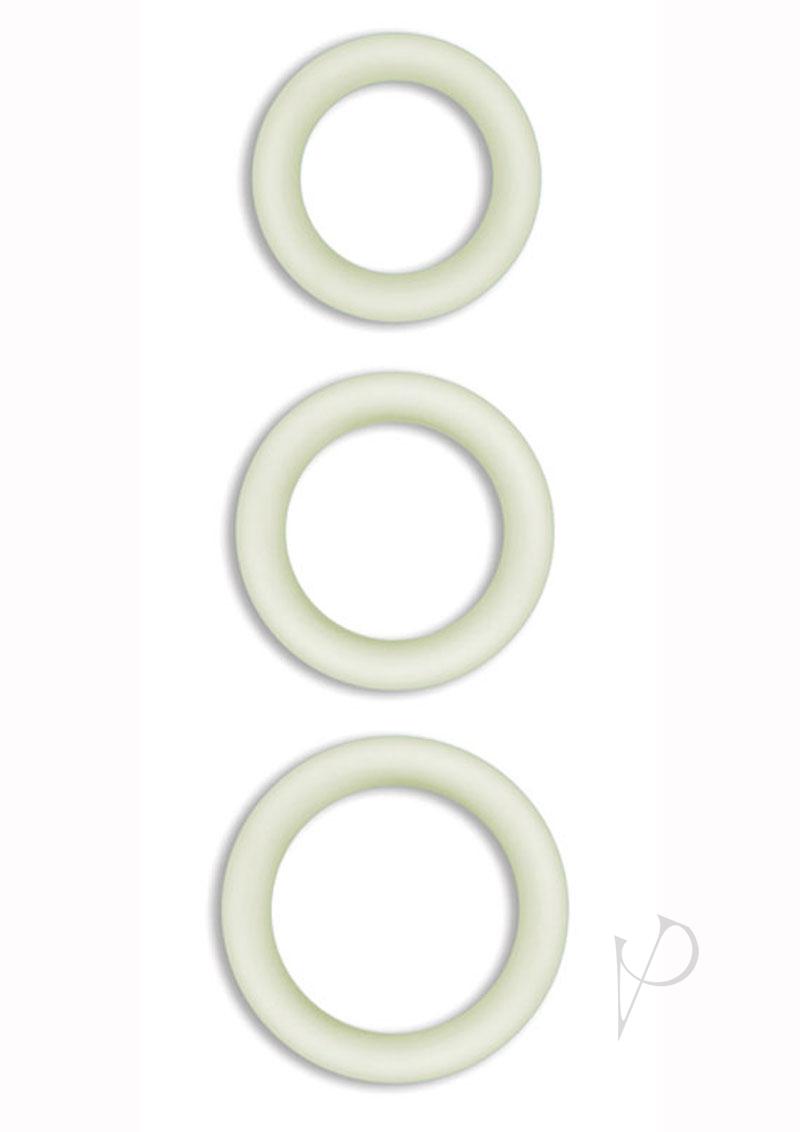 Firefly Halo Large Silicone Cock Ring Glow In The Dark - Clear