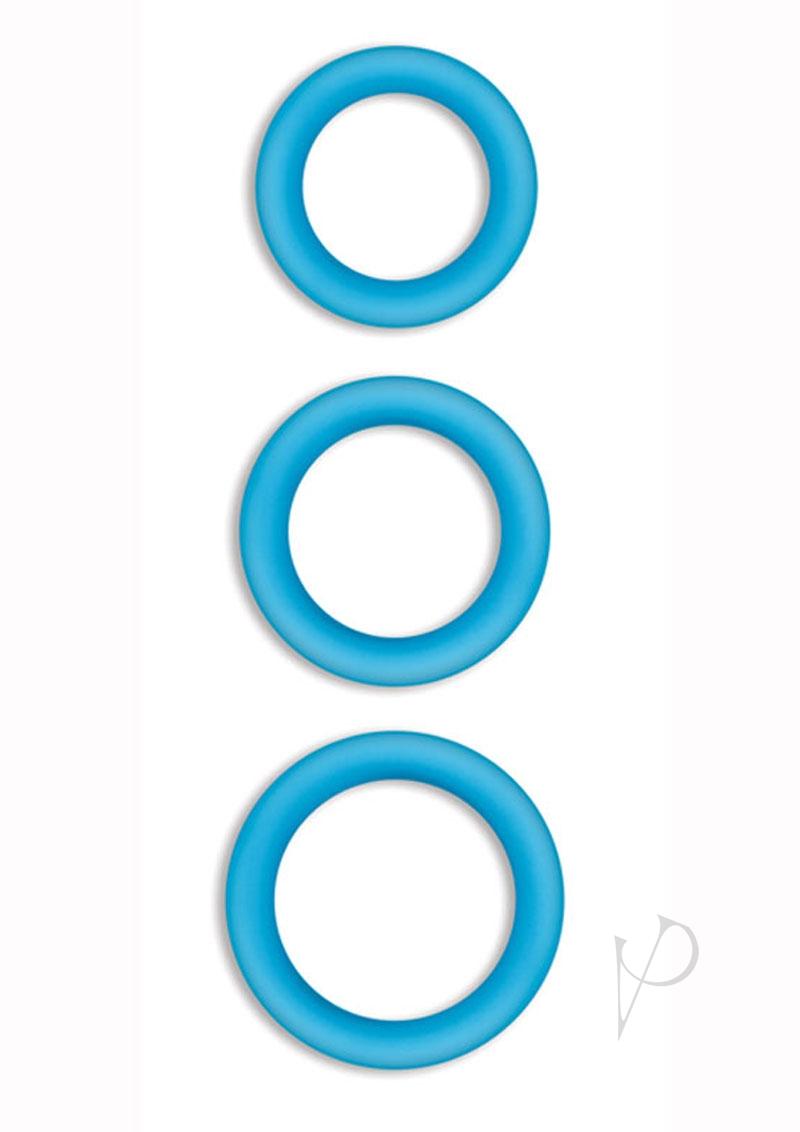 Firefly Halo Large Silicone Cock Ring Glow In The Dark - Blue