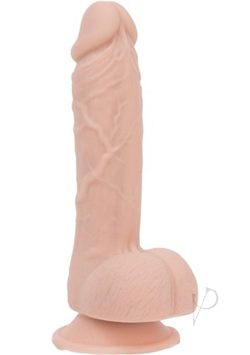 Addiction Toy Collection Mark Silicone Dildo with Balls 7.5in - Vanilla