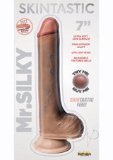 Skintastic So Vein Realistic Dildo with Balls Waterproof 7in - Vanilla