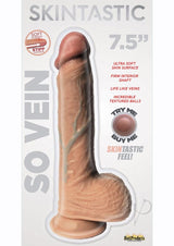 Skintastic So Vein Realistic Dildo with Balls Waterproof 7.5in - Vanilla