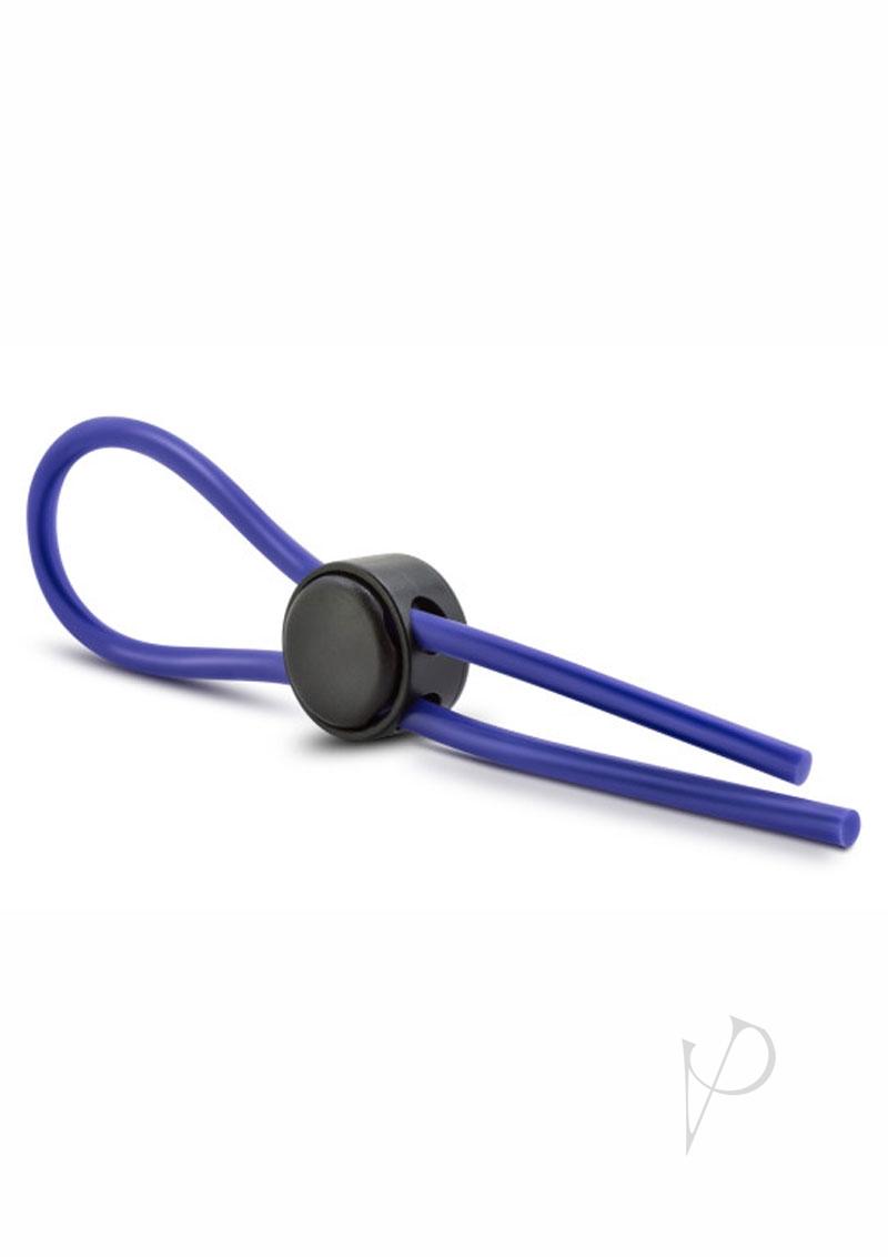Stay Hard Silicone Loop Cock Ring Adjustable Cock Tie - Blue