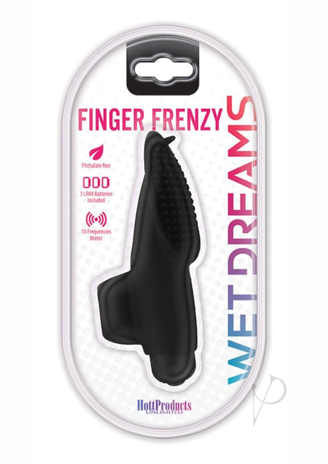 Wet Dreams Finger Frenzy Play Vibrator Waterproof - Black