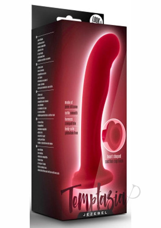 Temptasia Jezebel Silicone Dildo 6in - Crimson