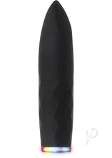 On The Spot Rechargeable Silicone Light Up Bullet Vibrator - Black