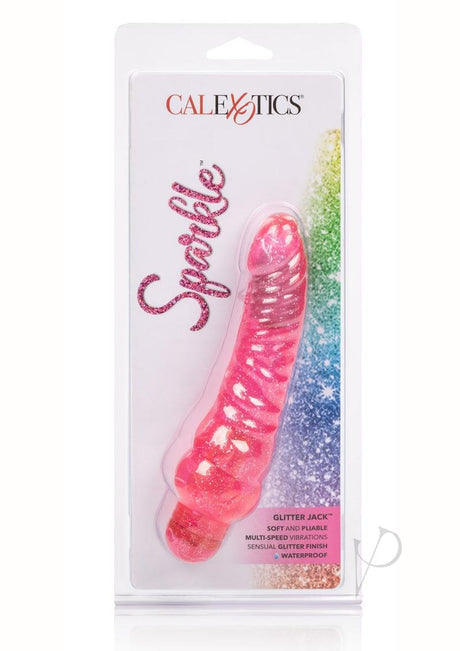 Sparkle Glitter Jack Vibrator Waterproof 5.75in - Pink