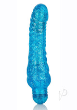 Sparkle Glitter Jack Vibrator Waterproof 5.75in - Blue