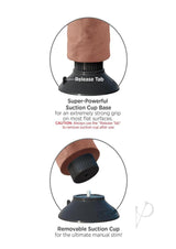 King Cock Vibrating Dildo with Balls 7in - Caramel