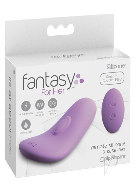 Fantasy For Her Remote Please Her Silicone Rechargeable Waterproof Panty Vibe - Purple