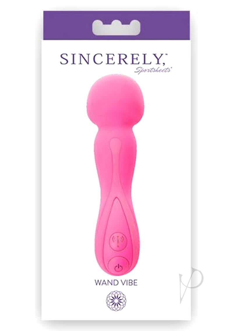 Sincerely Silicone Rechargeable Wand Vibrator - Pink