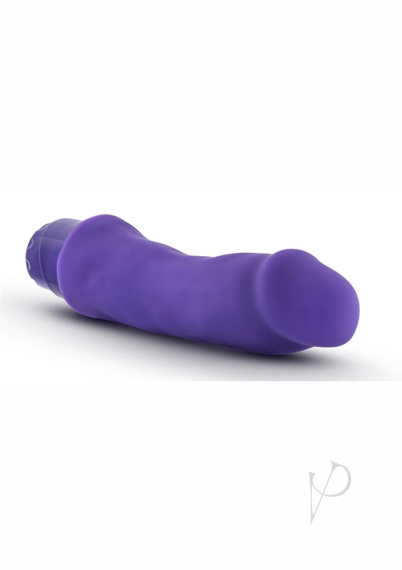 Luxe Marco Silicone Vibrating Dildo 7.75in - Purple