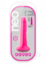 Neo Dual Density Dildo 6in - Neon Pink