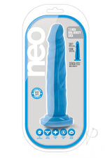 Neo Dual Density Dildo 7.5in - Neon Blue