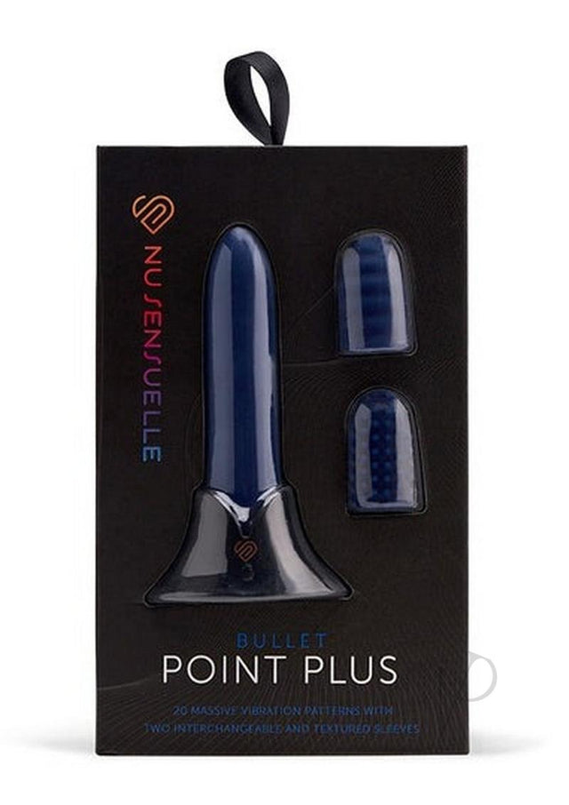 Nu Sensuelle Point Plus Rechargeable Silicone Bullet - Navy Blue