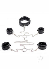 Strict Slave Bondage Shackle Set - Black