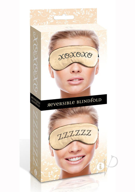 The 9's - XOXO/ZZZ Satin Blindfold - Tan