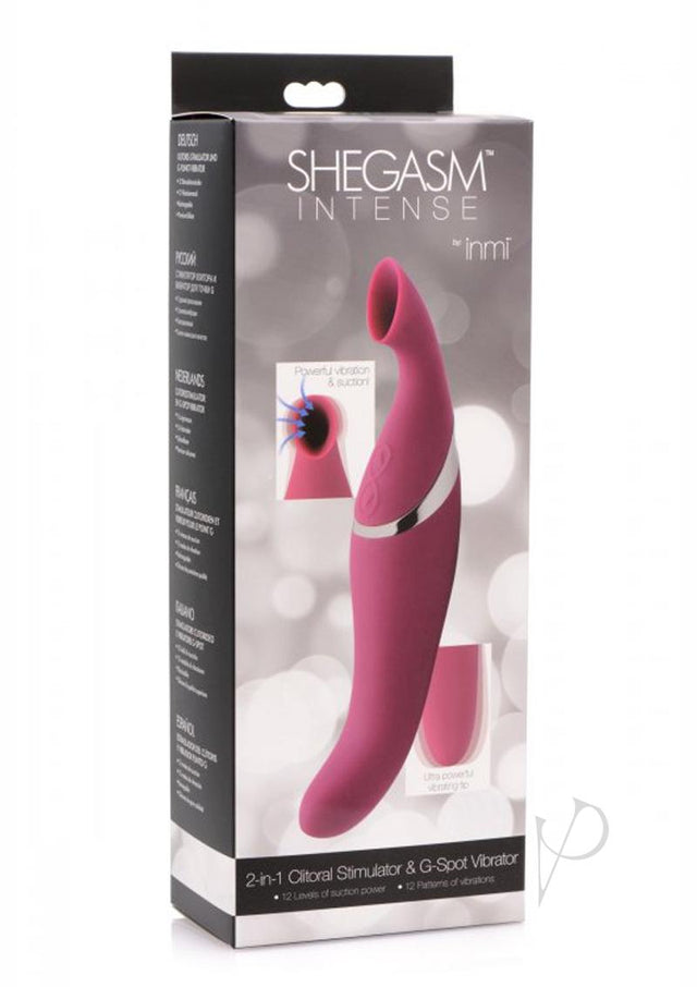 Inmi Shegasm Intense 2-in-1 Clit Stimulator and G-Spot Vibrator - Purple