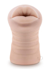 M for Men Angie Vibrating Masturbator with Bullet - Mouth - Vanilla