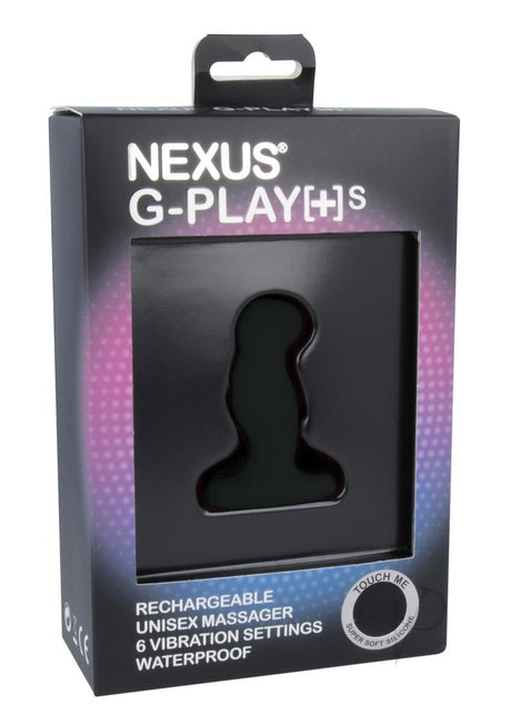 Nexus G-Play+SM Rechargeable Silicone Vibrator - Small- Black