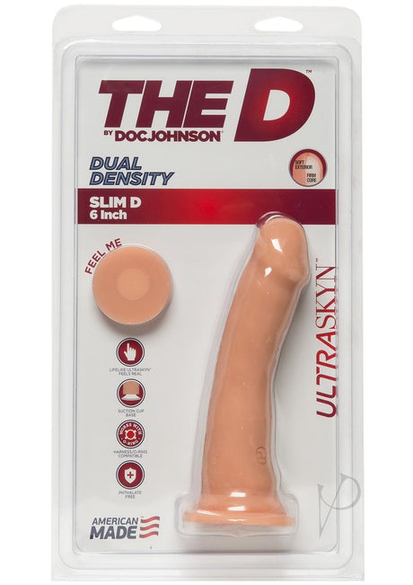 The D Slim D Ultraskyn Dildo 6in - Vanilla