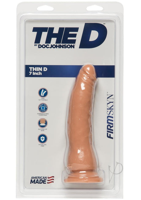 The D Thin D Firmskyn Dildo 7in - Vanilla