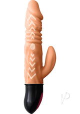 Skinsations CumQuake Super Shake Thrusting Warming Dildo Rechargeable 7in - Vanilla