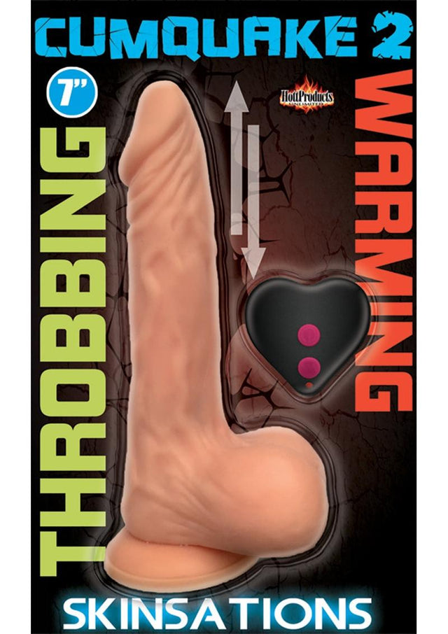 Skinsations Cum Quake 2 Thrusting Vibrator Heat Dildo