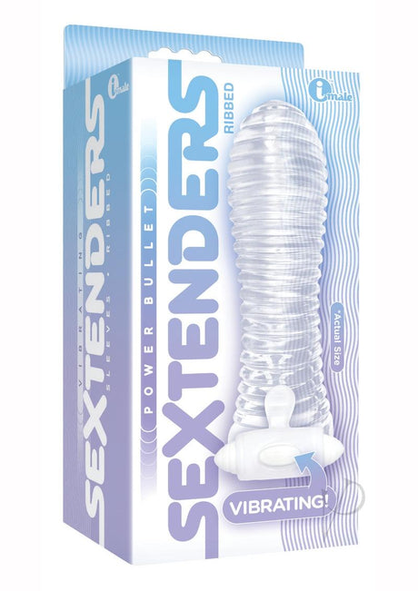 The 9's - Vibrating Sextenders, Ribbed - Clear