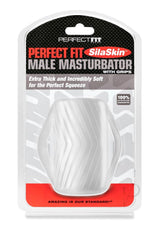 Perfect Fit Male Masturbator with Grips SilaSkin - Clear