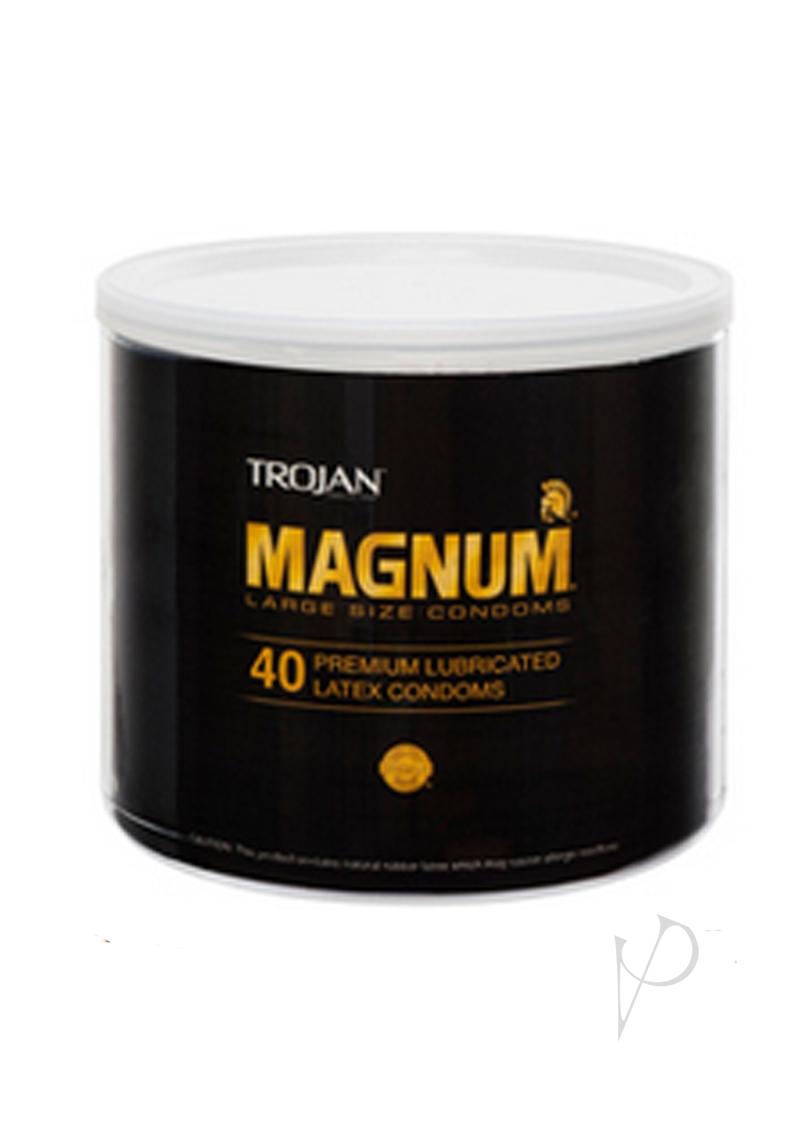 Trojan Magnum  40 Premium Lubricated Latex Condoms Large Size Condoms Bowl