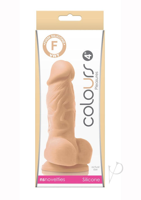 Colours Pleasures Silicone Dildo 4in - Vanilla