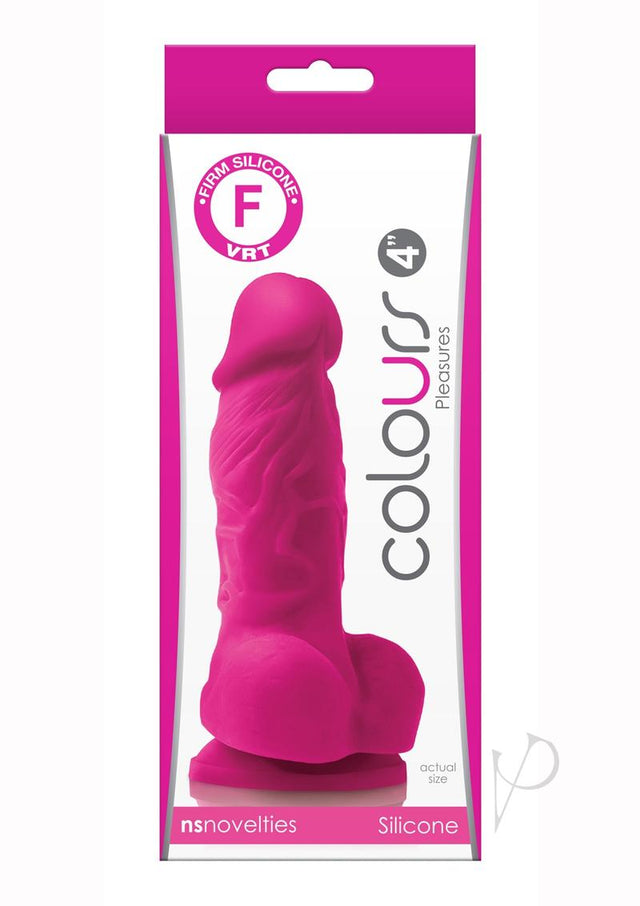 Colours Pleasure Silicone Dildo 4in - Pink