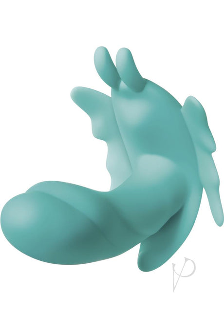 The Butterfly Effect Rechargeable Silicone Dual Motor Vibrator with Remote Control - Teal