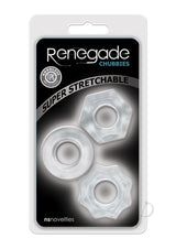 Renegade Chubbies Super Stretchable Cock Rings( Set of 3) - Clear