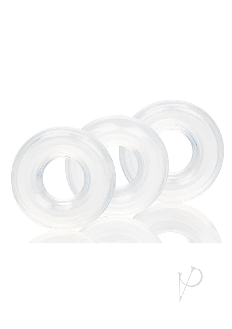 Stacker Rings Silicone Cock Rings 3 Piece - Clear