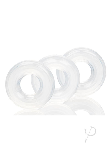 Stacker Rings Silicone Cock Rings 3 Piece - Clear