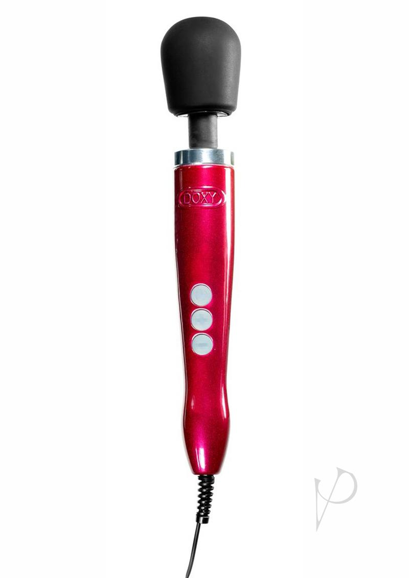 Doxy Die Cast Wand Metal Plug-In Vibrating Body Massager - Red