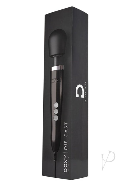 Doxy Die Cast Wand Metal Plug-In Vibrating Body Massager - Black