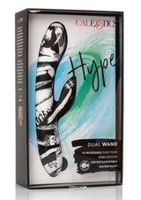 Hype Dual Wand USB Rechargeable Vibrator Waterproof - Black and White