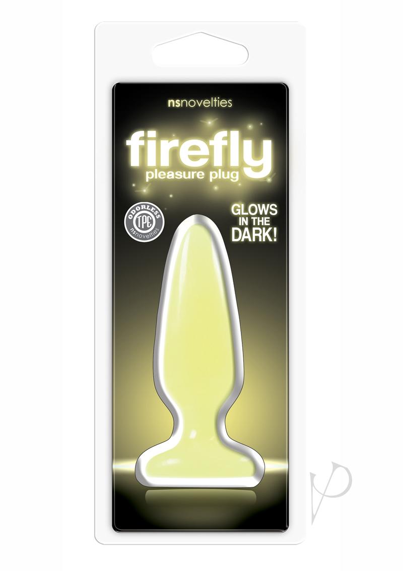 Firefly Pleasure Plug Butt Plug Glow In The Dark - Yellow