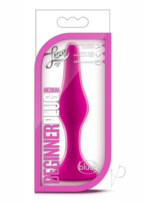 Luxe Beginner Plug Silicone Butt Plug Medium - Pink