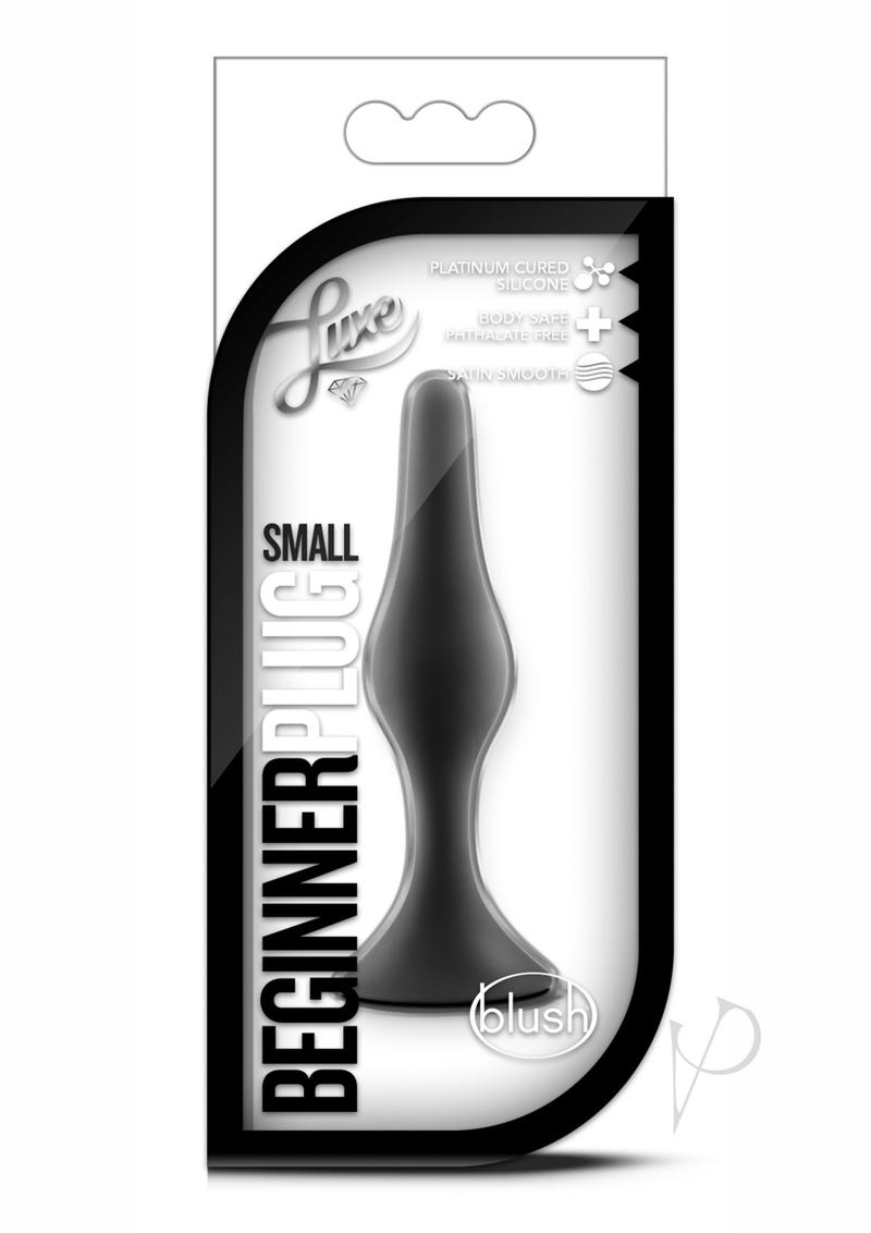 Luxe Beginner Silicone Butt Plug Small - Black