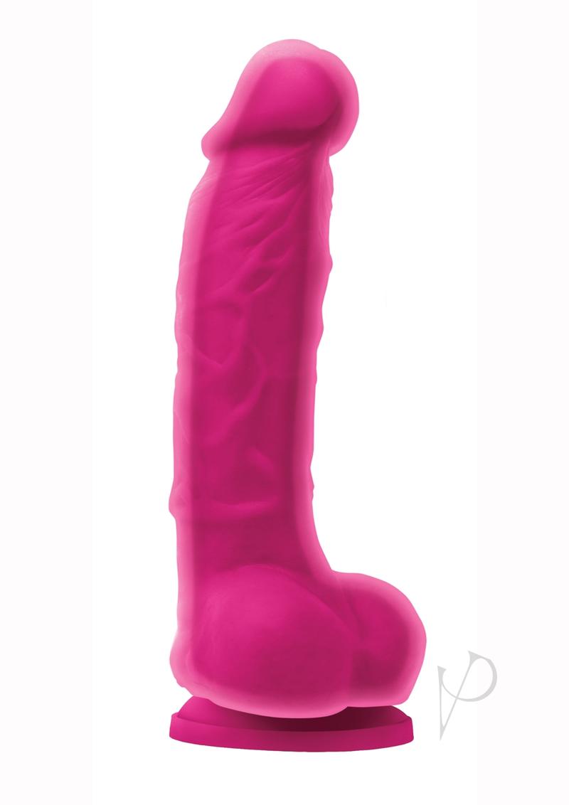 Colours Dual Density Silicone Dildo 5in - Pink