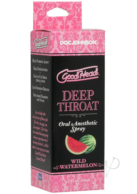 GoodHead Deep Throat Oral Anesthetic Spray Wild Watermelon 2oz