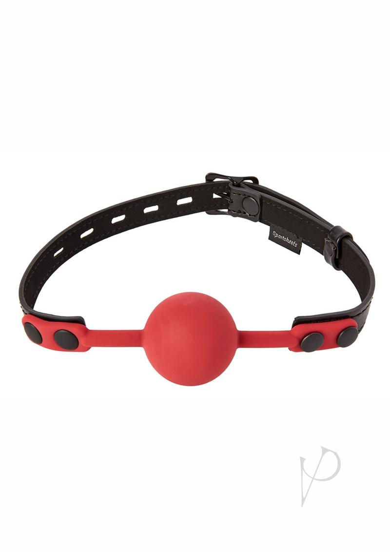 Saffron Silicone Ball Gag - Red/Black